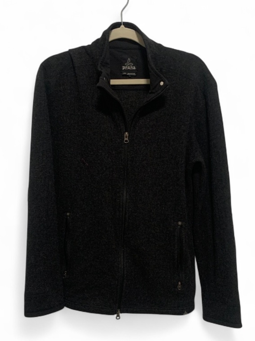 Prana Barclay Men's Dark Gray Full-Zip Wool Blend Jacket